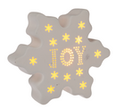 LED Light Up Snowflake Figurine  Joy