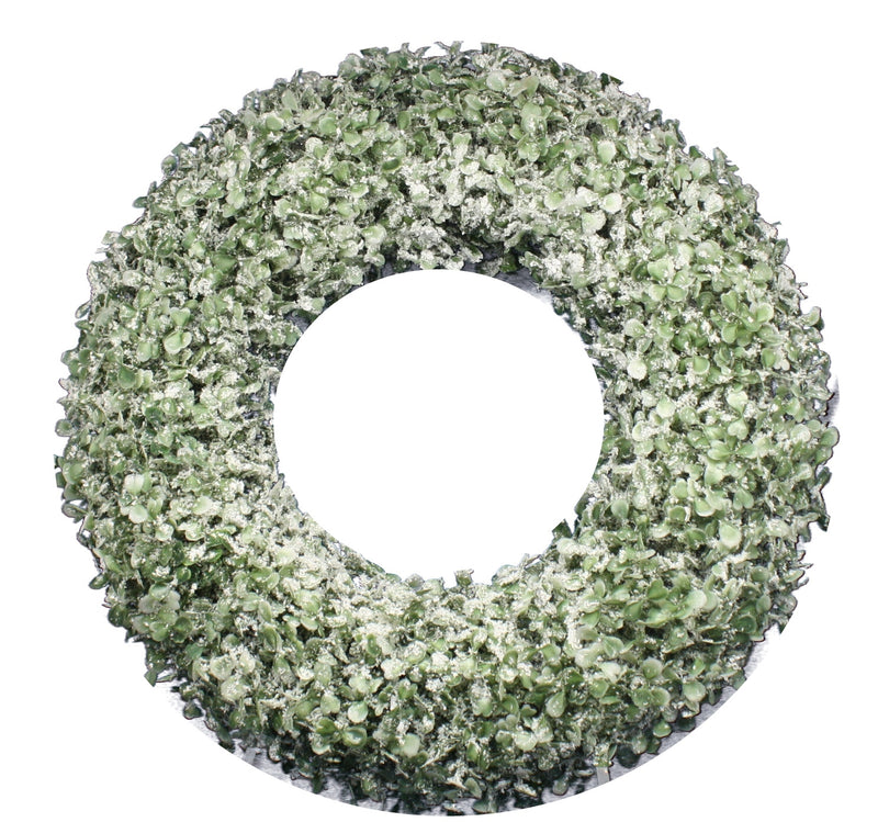 Frosted Boxwood Wreath - - The Country Christmas Loft