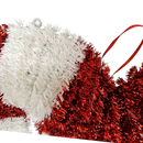 Crossed Candy Canes Tinsel Wall Decor - 19" Tall