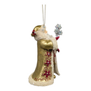 Holiday Diamonds Standing Santa with Snowflake Bouquet - Christmas >> Ornaments >> Santa Claus - by Kurt Adler - view 3