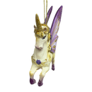 Purple Winged / Gold Mane Unicorn Ornament
