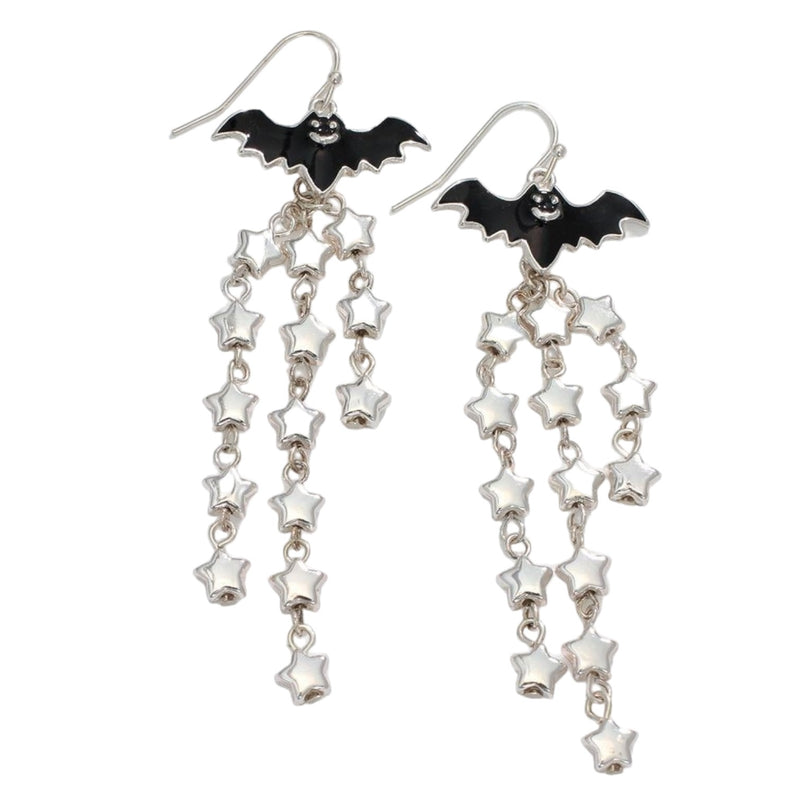Bat with Star Dangle - Earrings