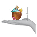 Tropical Coconut Drink Glass Ornament - Christmas >> Ornaments >> Food & Drink - by Old World Christmas - view 6