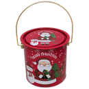Gift Tin with Handle and Lid - Santa and Friends