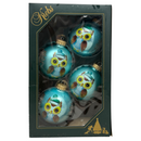 Krebs Value Glass Ball 4 pack - Powder Blue Owls - Christmas >> Ornaments >> Glass - by Christmas By Krebs