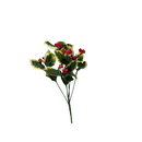 13-Inch Faux Green Holly With Red Berries - Home & Living >> Artificial Flowers - by Gerson