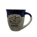 Mountain Scene Drip Glaze Mug - Blue