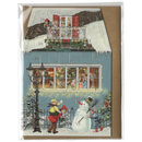 Miniature Advent Card - Winter Night on Lantern Lane