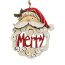 Laser Cut Wooden Ornament - Merry Santa Beard