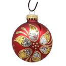 Krebs Value Glass Ornament 4 pack - Floral Burst