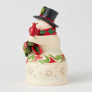 Snowman Garland And Cardinal Figurine