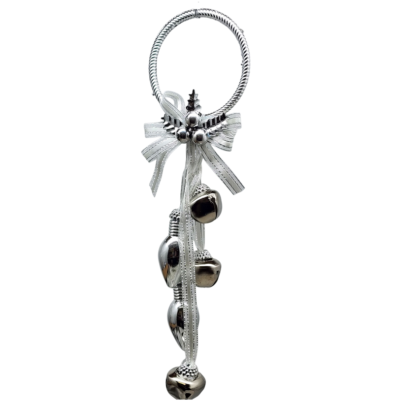 Jingle Bell Door Hanger - Silver