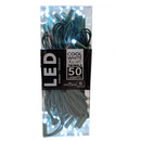50-Light 5MM Cool White Frosted Twinkle LED Green Wire Light Set - Christmas >> Lighting - by Kurt Adler
