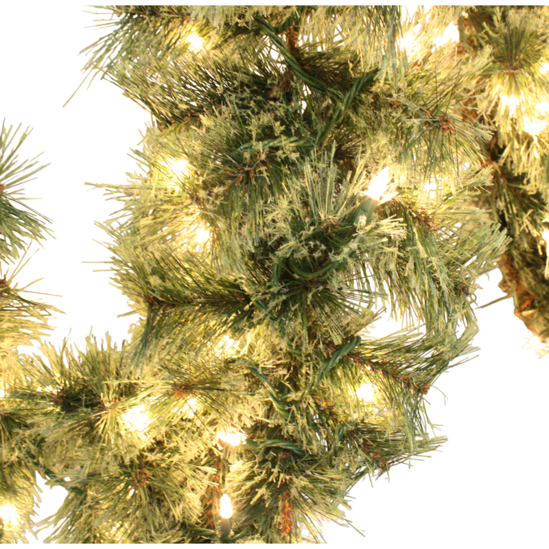 Ponderosa Pine Lighted Garland - 108 inches x 12 inches