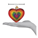 Rainbow Heart Glass Blown Ornament - Christmas >> Ornaments >> Glass - by Old World Christmas - view 3