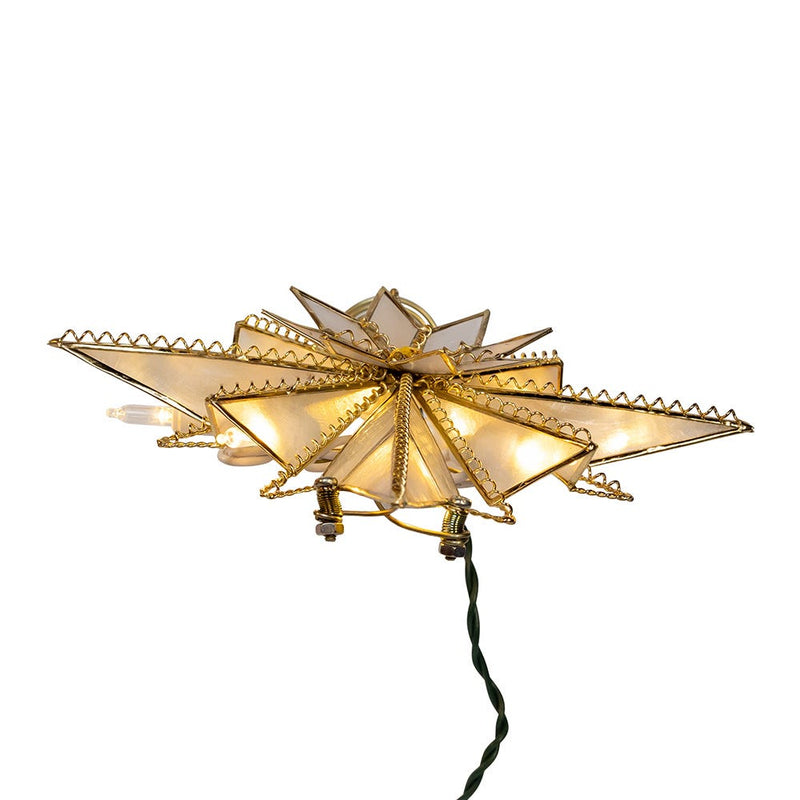 Glistening LED Capiz Bethlehem Star Treetop