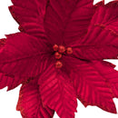 Poinsettia Pick - Red - 12 inch Bloom - 10 Inch Stem - Floral - by A&B Floral