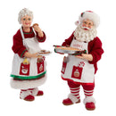 Fabriche Mr. and Mrs. Claus Dessert Set - 2 Piece Set - Christmas >> Figurines >> Santa Claus - by Kurt Adler