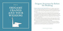 Wedding Origami: The Ancient Tradition for Love and Celebrations - Gift Shoppe >> Book Nook >> Crafts & Decorating - by Harpe