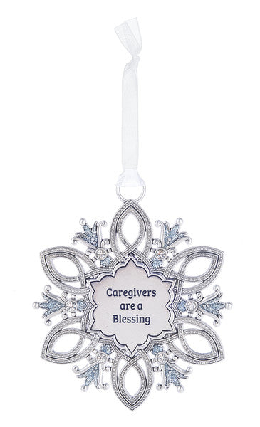 Gem Snowflake Ornament - Caregivers are a Blessing - The Country Christmas Loft