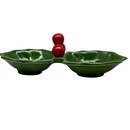 Holly Divided Condiment / Serving Dish - Decor - by Transpac - view 2