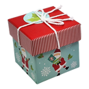 Gift Box Cube for Gift Cards - 3" x 3" - Santa