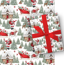 Holiday Roll Wrap - 30" x 168" - Santa's Winter Wonderland