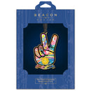 Hand Peace Sign Vermont Metal Ornament