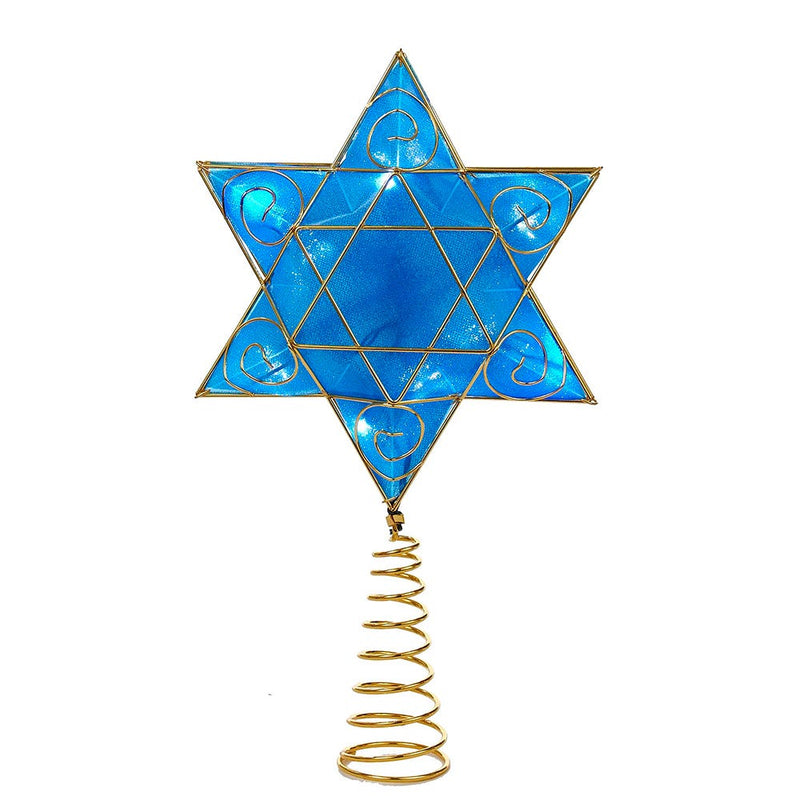 Battery-Operated Deluxe Hanukkah Treetop Star