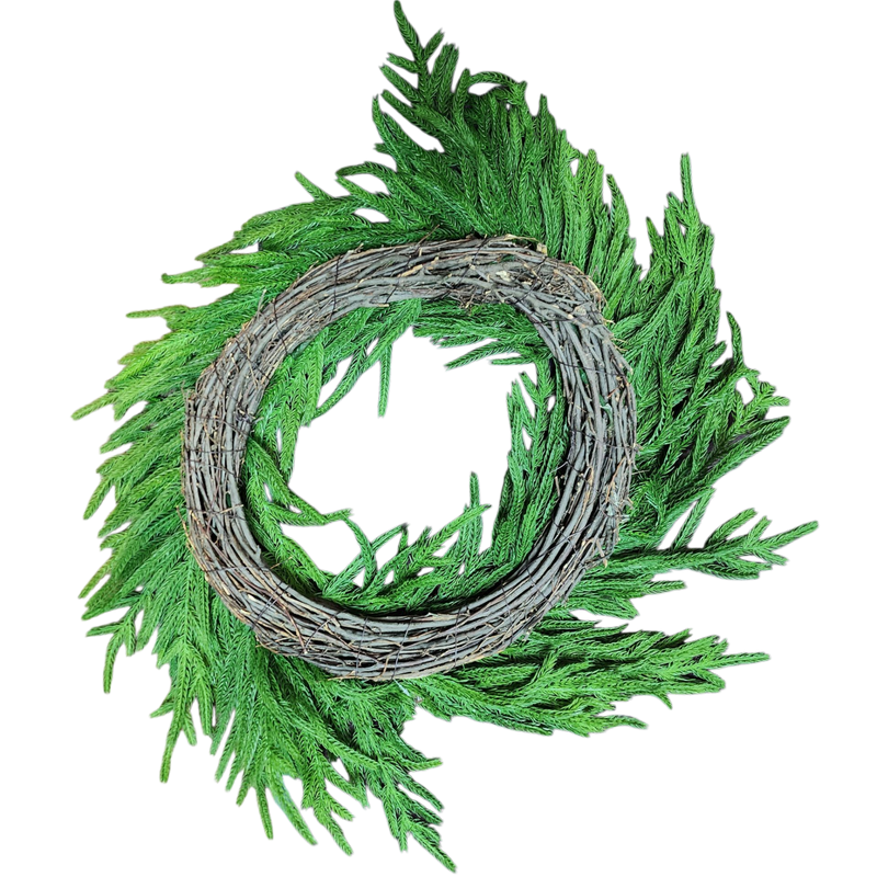 Natural Looking Lush Cedar Wreath - 24 Inches
