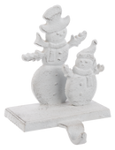Snowman Stocking Holder  - White - Stockings - by Ganz