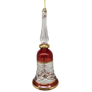 Gold Cut Etched Bell - Red
