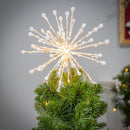 Starburst Cool White Christmas Tree Topper - 14 Inch
