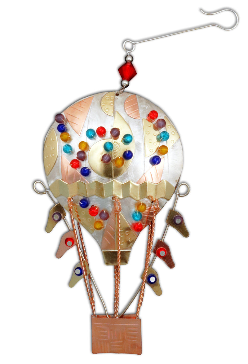 Hot Air Balloon - Metal Ornament - The Country Christmas Loft