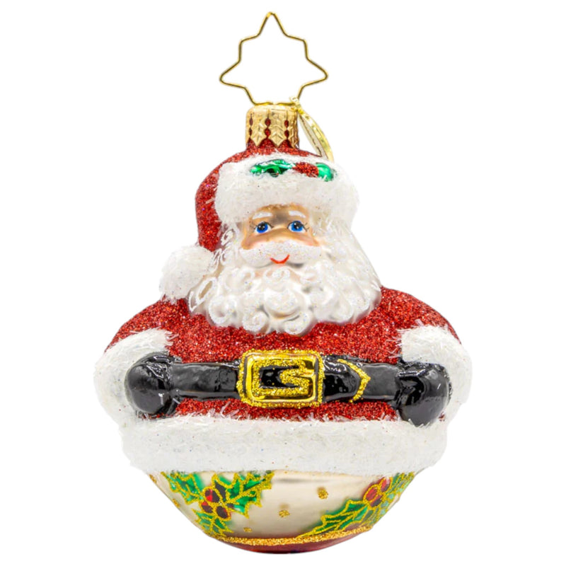 Christopher Radko Little Gem Glass Ornament - Jolly Holly Claus Gem