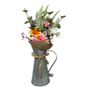 Daisy Flower in Metal Watering Can - 18" -