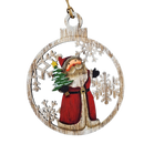 Wooden Ornament - Cheerful Santa with Christmas Tree - Christmas >> Ornaments >> Santa Claus - by Tii Collections
