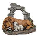 Lion And Lamb Sleeping Figurine - Christmas >> Decor - by Joseph Studio