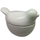 Bird Covered Candle Dish - Fresh Linen - Home & Living >> Candles >> Jar - by Gerson