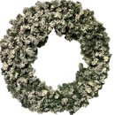 48 Inch PVC Flocked Wreath 150-light LED