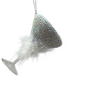 Bedazzled Martini Glass Ornament