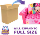 Marshmallow Furniture, Children's 2-in-1 Flip Open Foam Compressed Sofa, Minnie Mouse