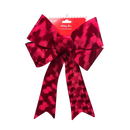 Luxurious Deep Red Holiday Bow 17" x 12"