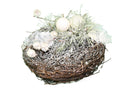 Glitter Holly Bird Nest - White