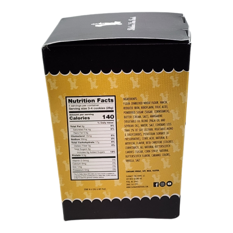Flathau's Shortbread Snaps - 4 Ounce - Butterscotch