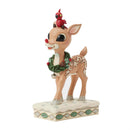 Woodland Rudolph with Cardinal Figurine