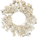 Flocked White Artifical Pine Wreath - Christmas >> Trees and Wreaths - by Vickerman