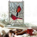 Annabelle Red Cardinal Stained Glass Window Panel