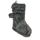 Grey Faux Fur Stocking