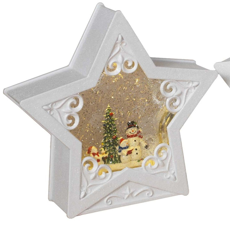 10 inch Powered Water Globe Star - - The Country Christmas Loft